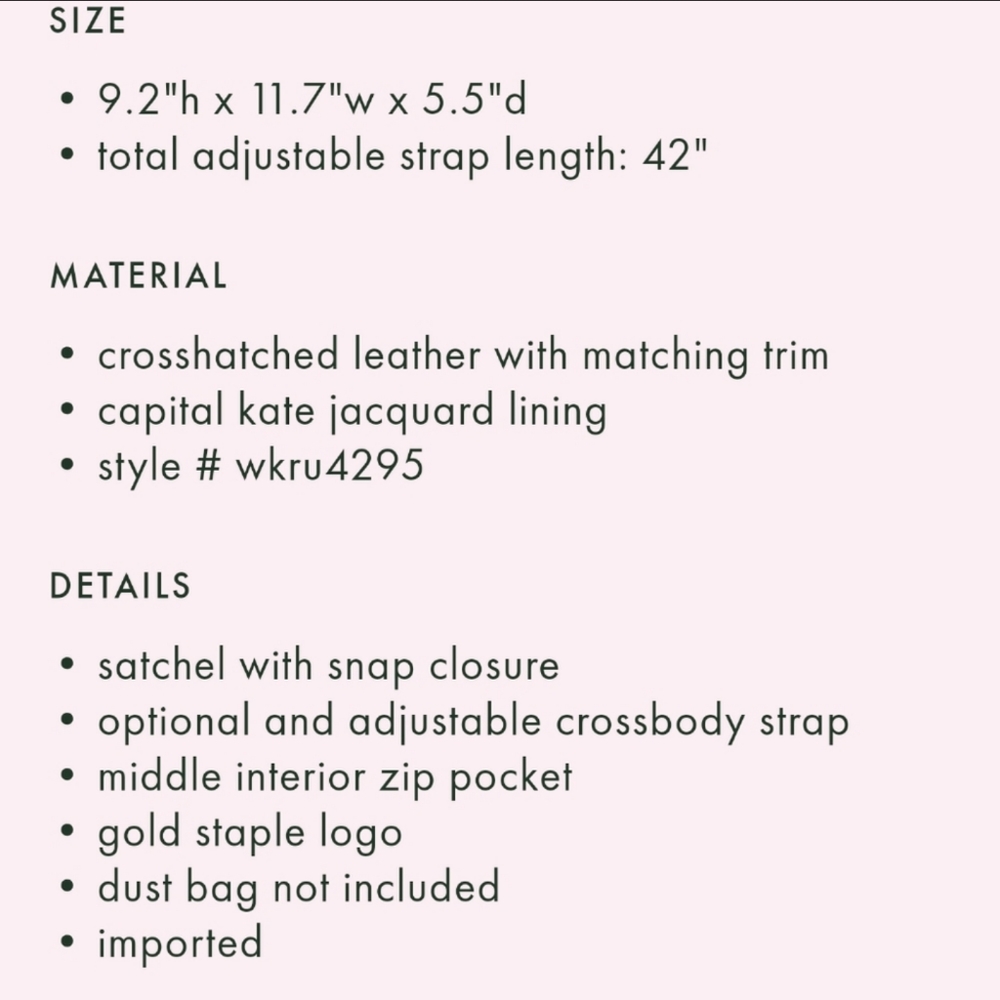 Kate Spade Laurel Way Evangelie & Matching Wallet - Picture 8 of 8
